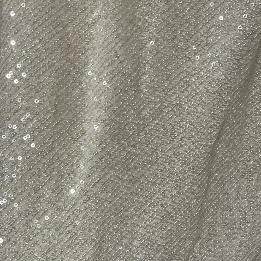 White long sleeve open back midi sequin dress - Picture 5 of 5